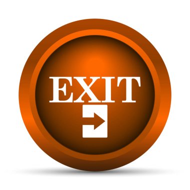 Çıkış simgesi. Beyaz arka plan üzerinde Internet düğmesi