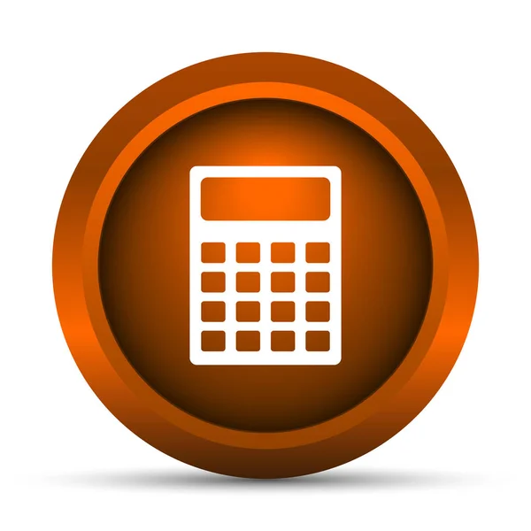 Calculatorpictogram Internet Knop Witte Achtergrond — Stockfoto