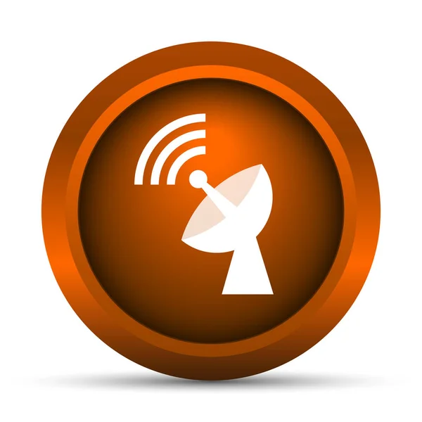 Kablosuz Anten Simgesi Beyaz Arka Plan Üzerinde Internet Düğmesi — Stok fotoğraf