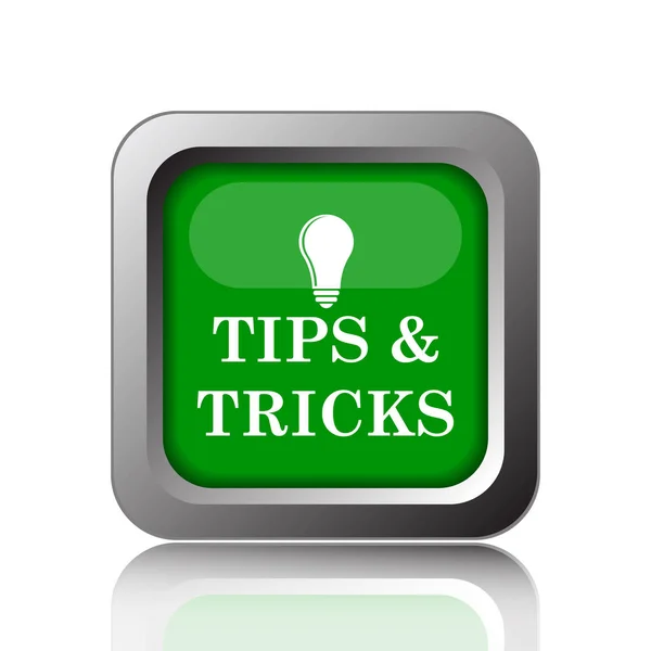 Tips Tricks Icon Internet Button Black Background — Stock Photo, Image