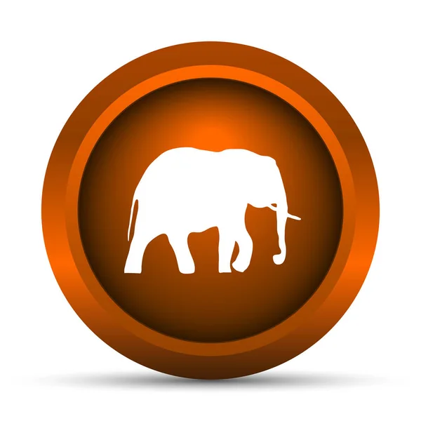 Elephant Icon Internet Button White Background — Stock Photo, Image