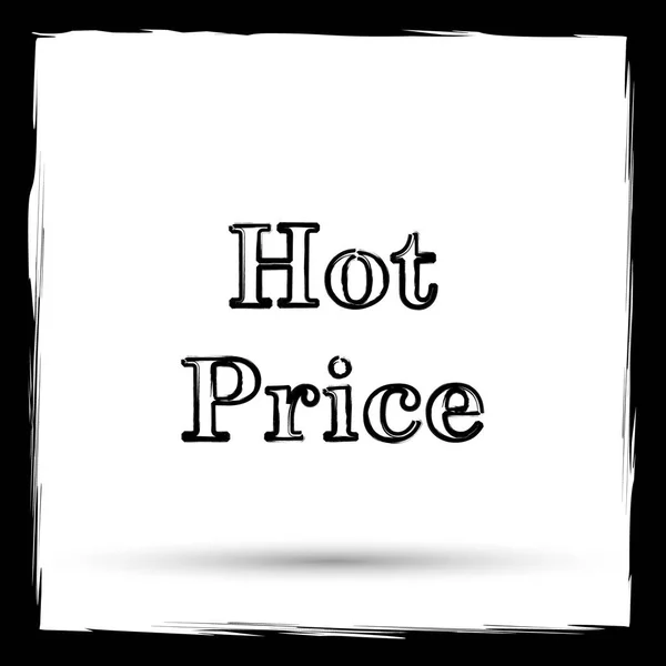 Hot Price Icon Internet Button White Background Outline Design Imitating — Stock Photo, Image