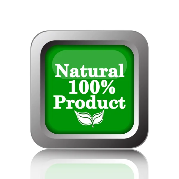 100 por cento ícone do produto natural — Fotografia de Stock