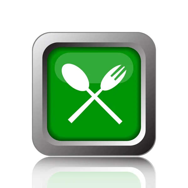 Fork and spoon icon — Stock Photo, Image