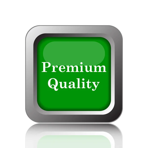 Icono Calidad Premium Botón Internet Sobre Fondo Negro —  Fotos de Stock