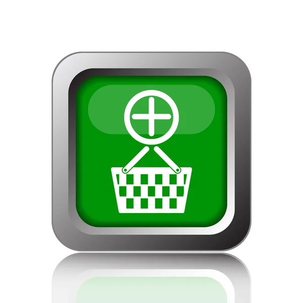 Add Basket Icon Internet Button Black Background — Stock Photo, Image