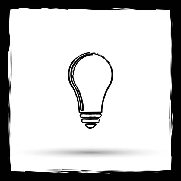 Лампочка - иконка идеи — стоковое фото