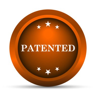 Patentli simgesi. Beyaz arka plan üzerinde Internet düğmesi