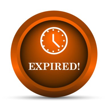 Süresi dolan simgesi. Beyaz arka plan üzerinde Internet düğmesi