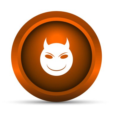 Kötü simgesi. Beyaz arka plan üzerinde Internet düğmesi