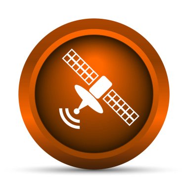 Anten simgesi. Beyaz arka plan üzerinde Internet düğmesi