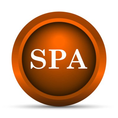 Spa simgesi. Beyaz arka plan üzerinde Internet düğmesi