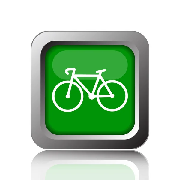 自行车图标 黑色背景上的互联网按钮 — 图库照片