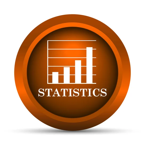 Statistik Ikonen Internet Knappen Vit Bakgrund — Stockfoto