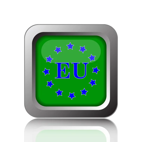 European union icon. Internet button on black background