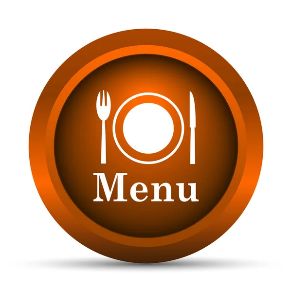 Ícone Menu Botão Internet Fundo Branco — Fotografia de Stock