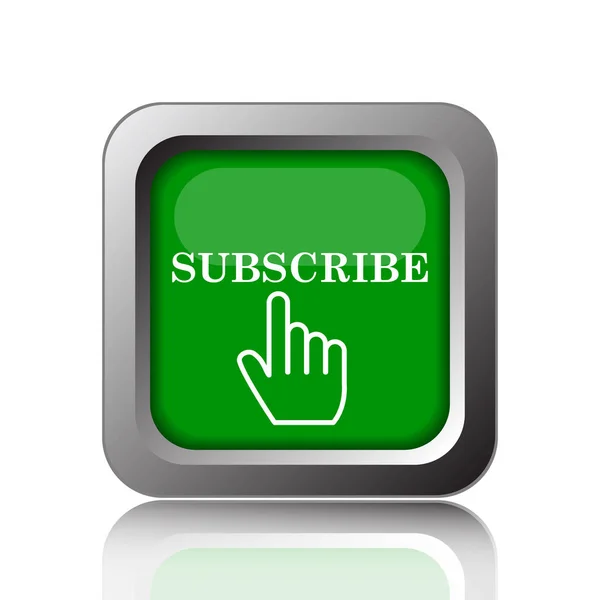 Subscribe icon. Internet button on black background