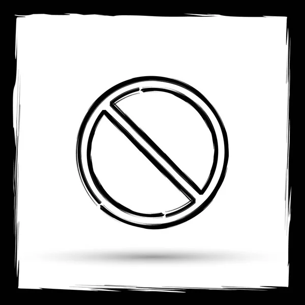 Ikona zabronione — Zdjęcie stockowe