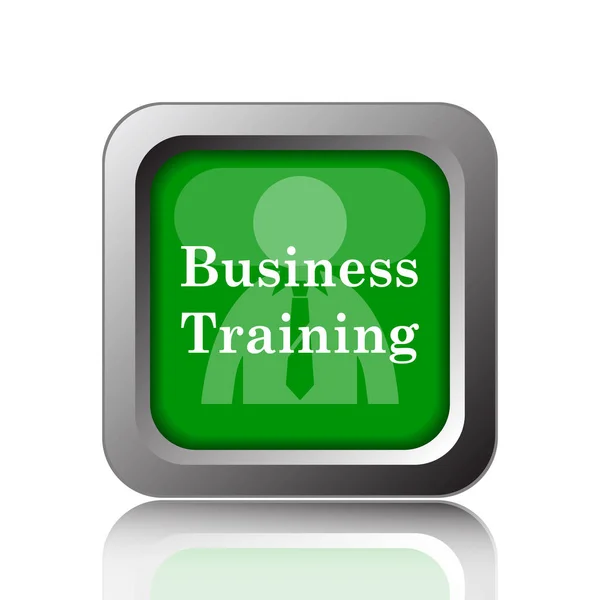 ビジネス トレーニング アイコン 黒い背景にインター ネット ボタン — ストック写真
