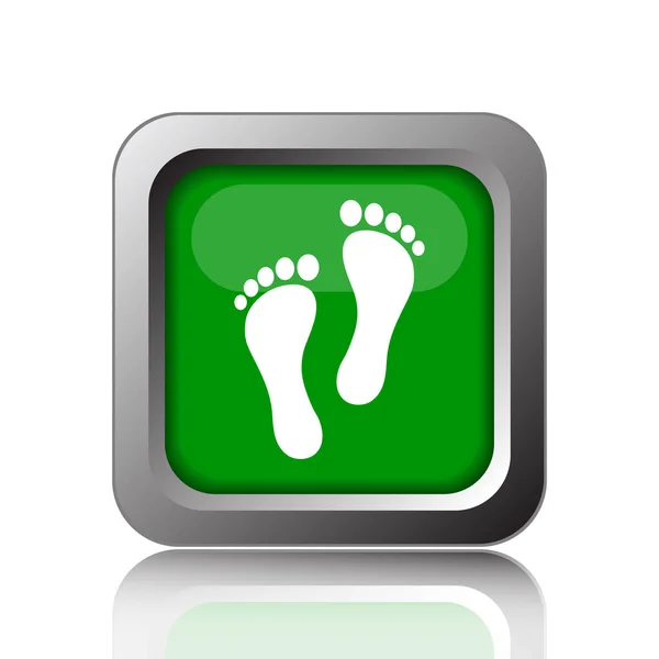 Fußabdruck Symbol Internet Taste Auf Schwarzem Hintergrund — Stockfoto