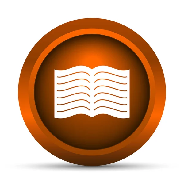 Book Icon Internet Button White Background — Stock Photo, Image