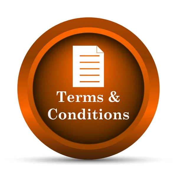 Terms Conditions Icon Internet Button White Background — Stock Photo, Image