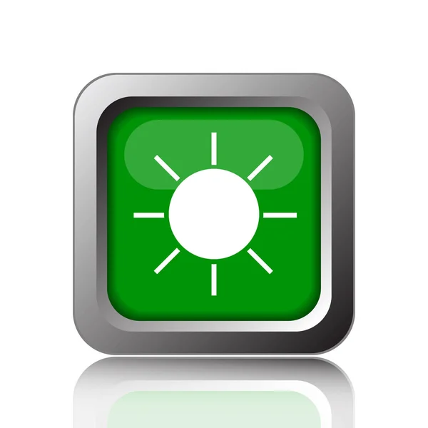 Икона Солнца Кнопка Интернет Черном Фоне — стоковое фото