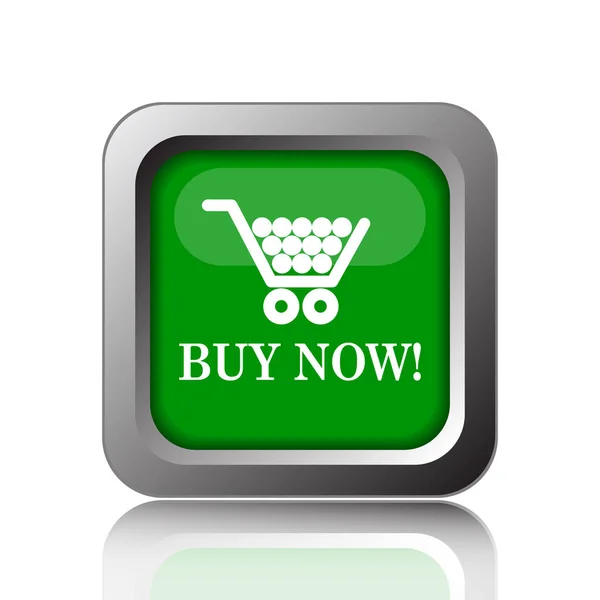 Buy now shopping cart icon. Internet button on black background