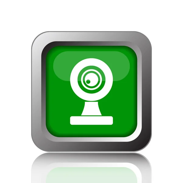 Webcam icon. Internet button on black background