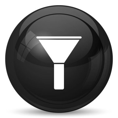 Filtre simgesi. Beyaz arka plan üzerinde Internet düğmesi