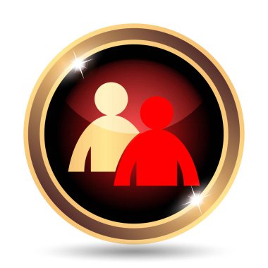 Danışmanlık simgesi. Beyaz arka plan üzerinde Internet düğmesi