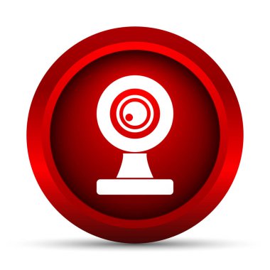 Webcam kutsal kişilerin resmi. Beyaz arka plan üzerinde Internet düğmesi