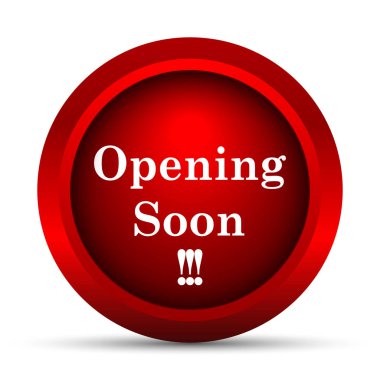 Yakında simge açılıyor. Beyaz arka plan üzerinde Internet düğmesi