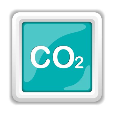 CO2 simgesi. Beyaz arka plan üzerinde Internet düğmesi