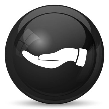 El simgesi. Beyaz arka plan üzerinde Internet düğmesi