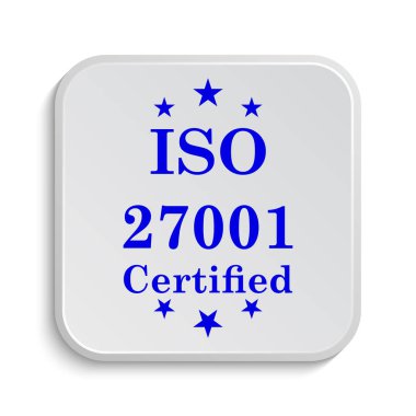 ISO 27001 simgesi. Beyaz arka plan üzerinde Internet düğmesi