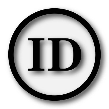 ID simgesi. Beyaz arka plan üzerinde Internet düğmesi