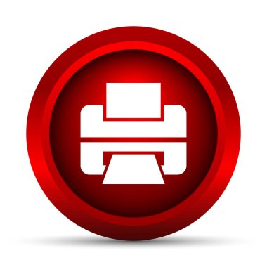 Yazıcı simgesi. Beyaz arka plan üzerinde Internet düğmesi