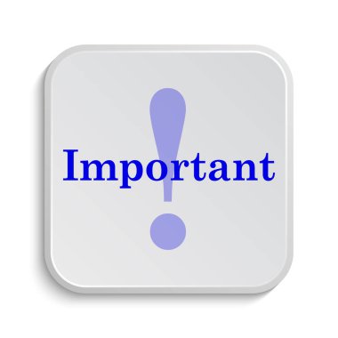 Önemli simgesi. Beyaz arka plan üzerinde Internet düğmesi