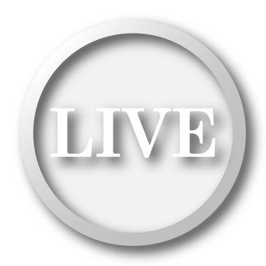 Canlı simgesi. Beyaz arka plan üzerinde Internet düğmesi