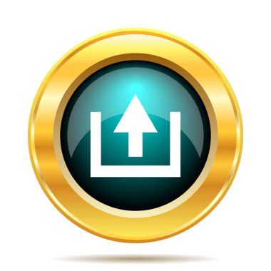 Simge yüklemek. Beyaz arka plan üzerinde Internet düğmesi