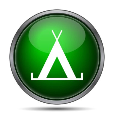 Çadır simgesi. Beyaz arka plan üzerinde Internet düğmesi