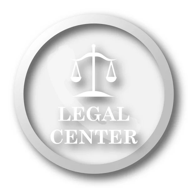 Ícone Centro Legal Botão Internet Fundo Branco — Fotografia de Stock