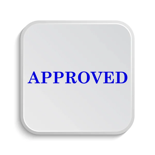 Approved Icon Internet Button White Background — Stock Photo, Image