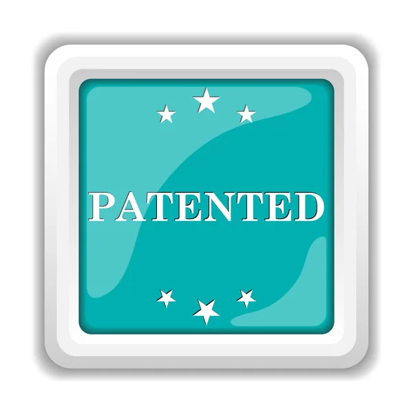 Patenterade Ikonen Internet Knappen Vit Bakgrund — Stockfoto