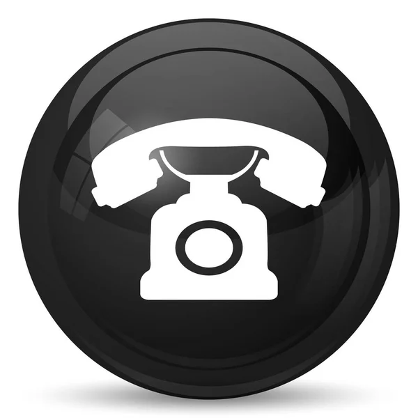 Telefoonpictogram Internet Knop Witte Achtergrond — Stockfoto