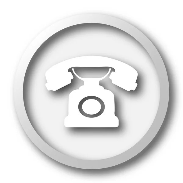 Phone Icon Internet Button White Background — Stock Photo, Image