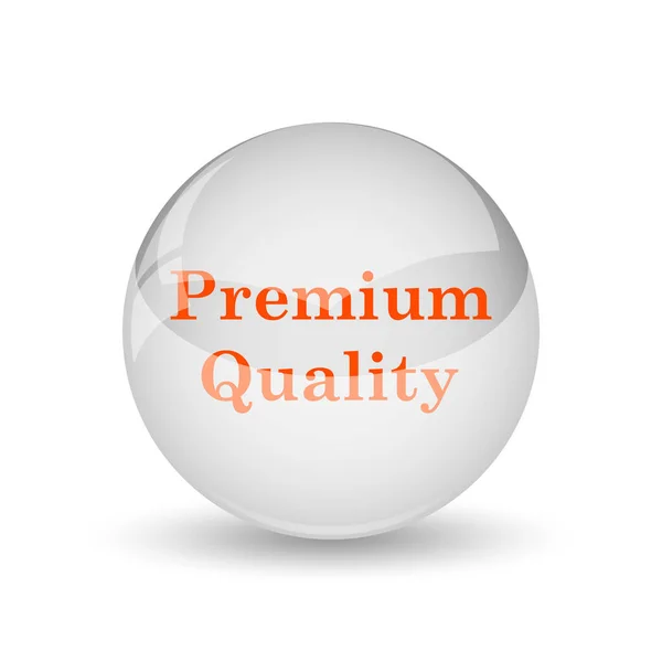 Icono Calidad Premium Botón Internet Sobre Fondo Blanco —  Fotos de Stock