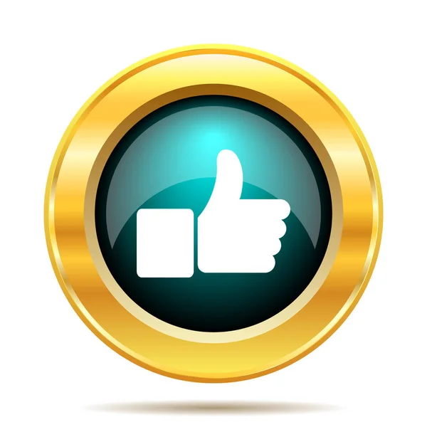 Thumb Icon Internet Button White Background — Stock Photo, Image