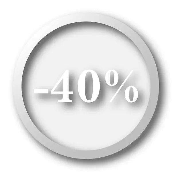 Ikona 40 % slevu — Stock fotografie